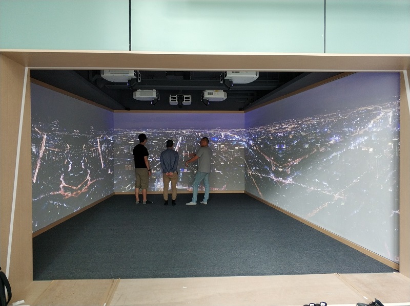 Customized U-shape interactive video wall case in Taiwan